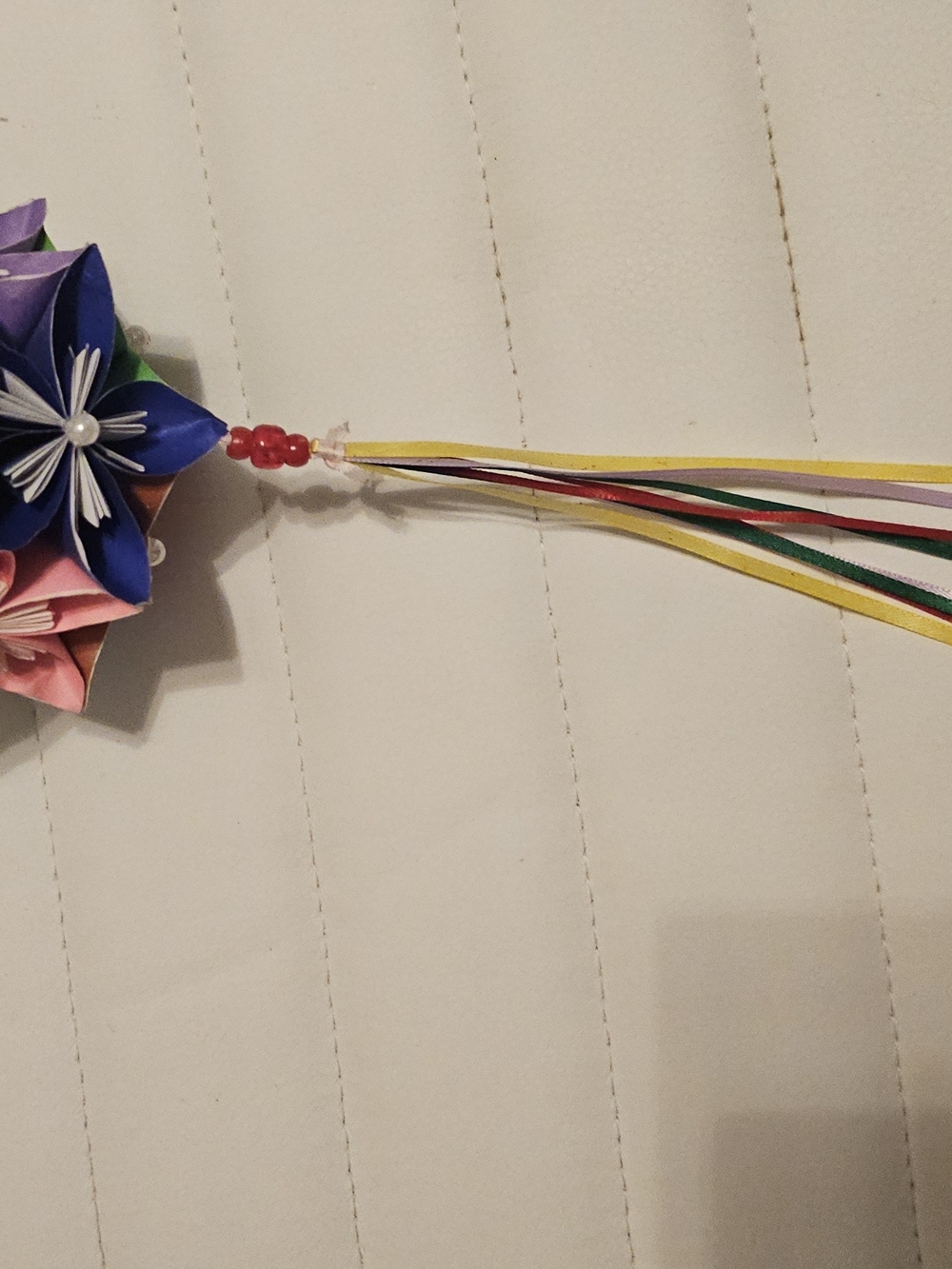 Handcrafted Multicolor Paper Flower Wall Accent - Picture 4 of 4